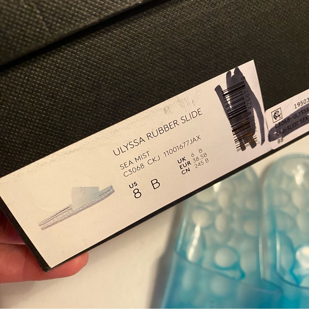 Coach Women's Clear Blue Logo Slide Sandals - Picture 4 of 4